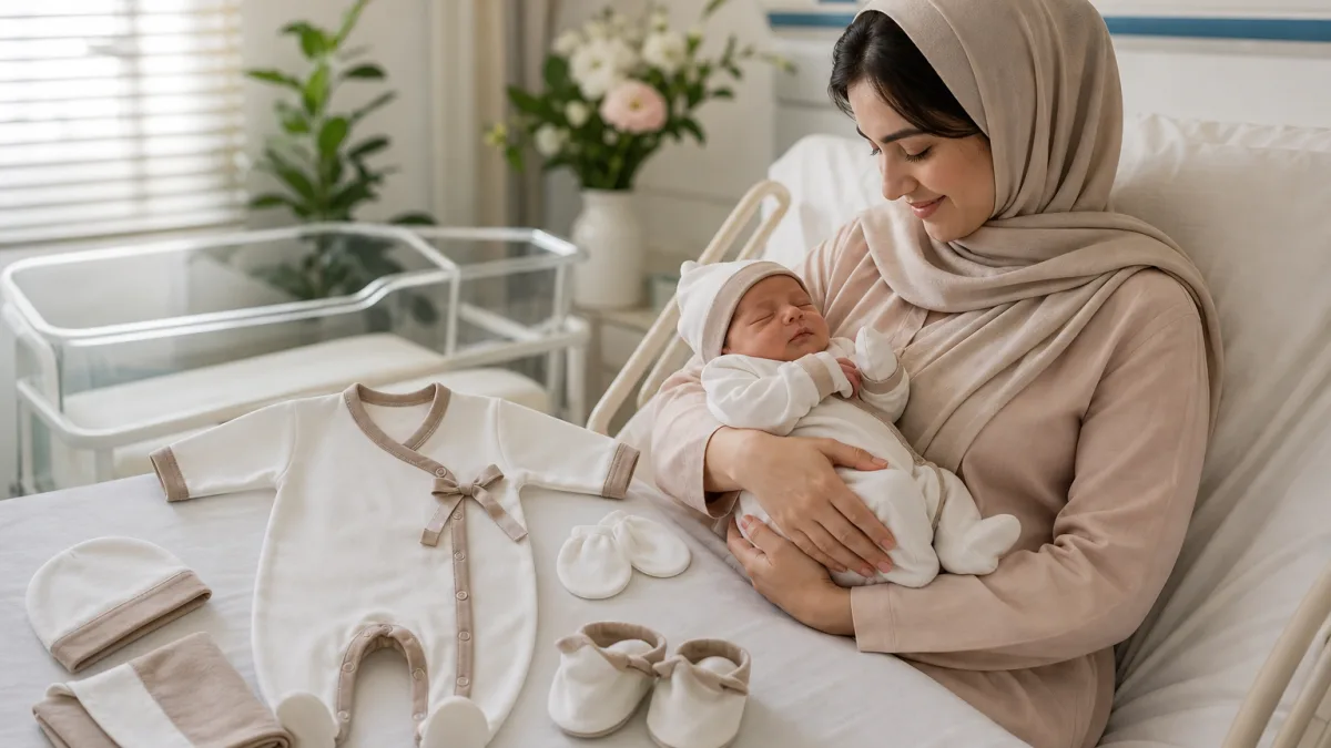 خرید لباس نوزادی بیمارستانی شیک برای ترخیص
